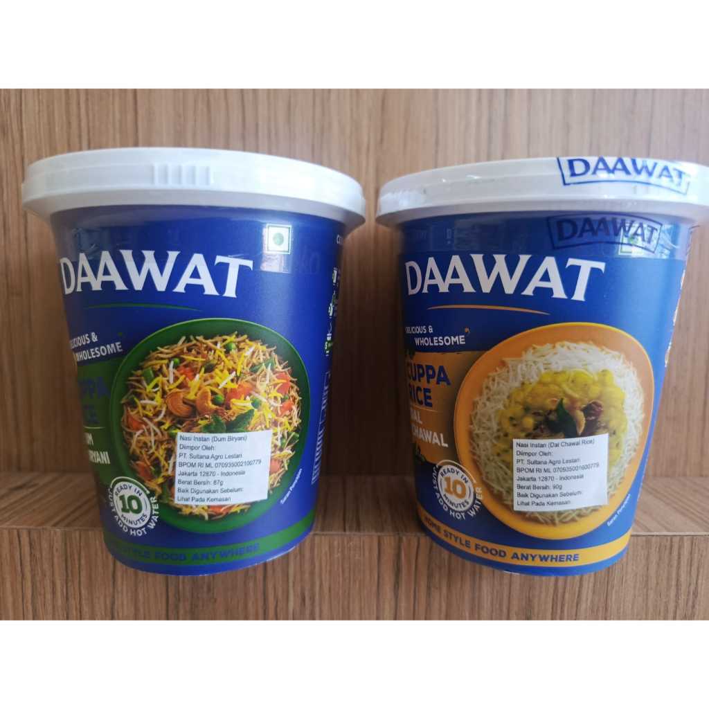 

Basmati Cup Daawat Dal Chawal 87gr Basmati Cup Daawat Dum Biryani 87gr