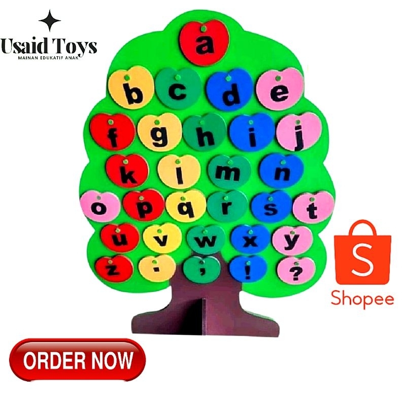 Mainan Edukasi Pohon Huruf Alfabet/Mainan edukasi anak