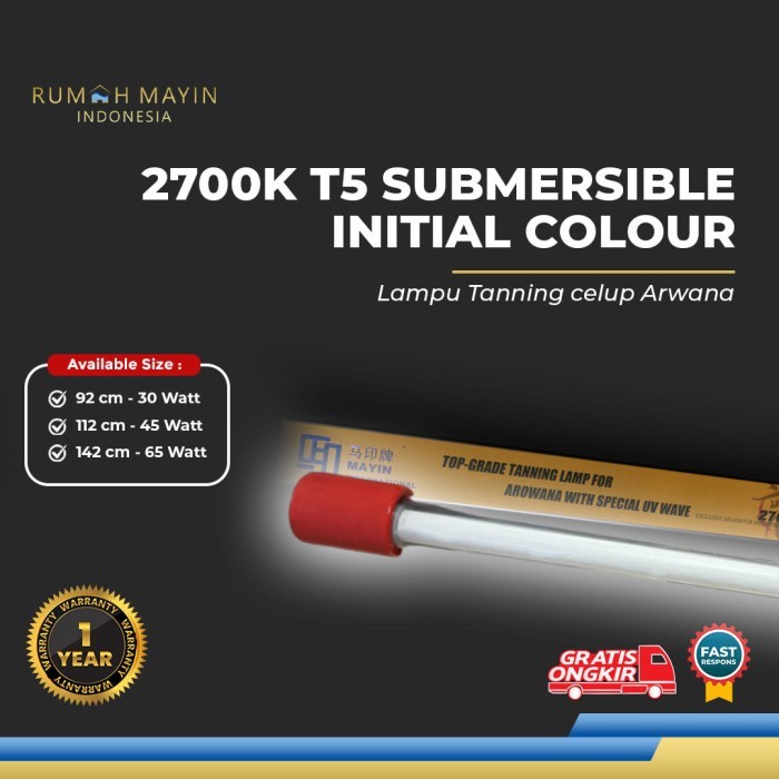 MAYIN Lampu TANNING celup submersible T5 MAYIN 2700K Aquarium ikan Arwana