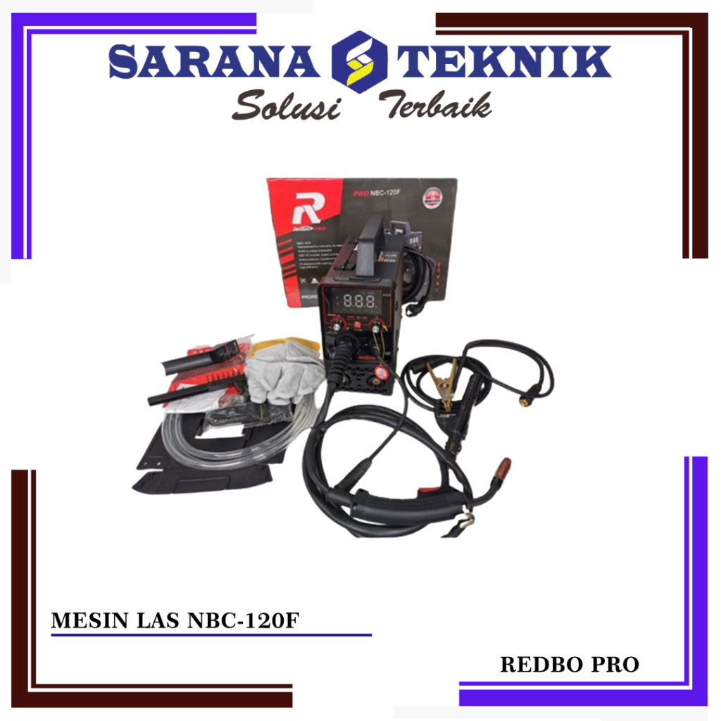 REDBO MESIN LAS 3 FUNGSI MMA MIG TIG NBC120F
