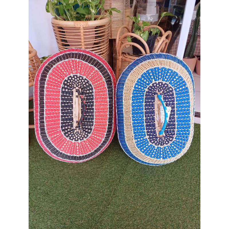 Tudung Saji Rotan Sintetis/Tutup makan/Penutup Makanan/Tutup Nasi OVAL Rotan Sintetis