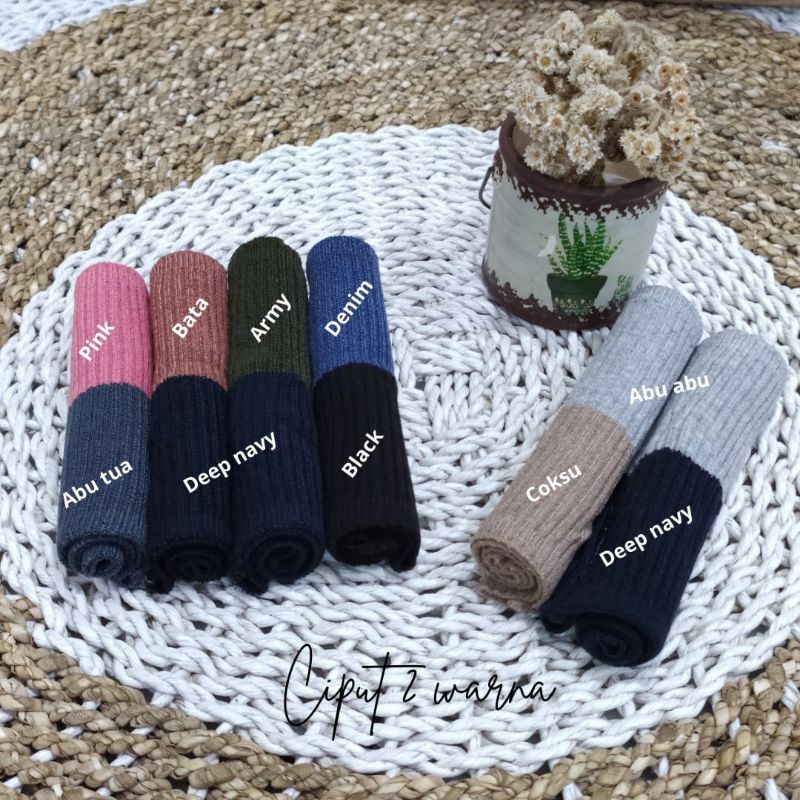 Ciput Inner 2 tone dengan bahan rajut premium yang nyaman dikenakan anti pusing dan merosot 2 warna 