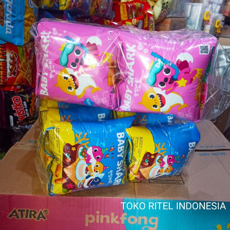 

Chiki Baby Shark Berhadiah (1 pak isi 10pcs)/Ciki Berhadiah Baby Shark/Baby Shark Snack Berhadiah