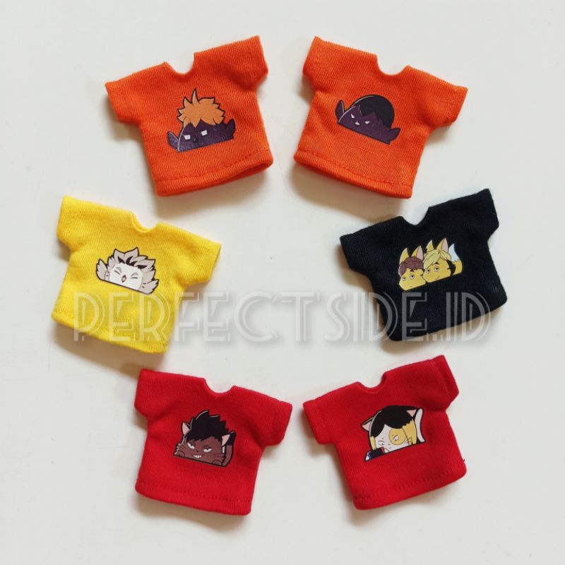 Nendoroid Clothes T-Shirt Kaos Sablon Anime Haikyuu for Nendoroid Doll YMY Obitsu Yomane