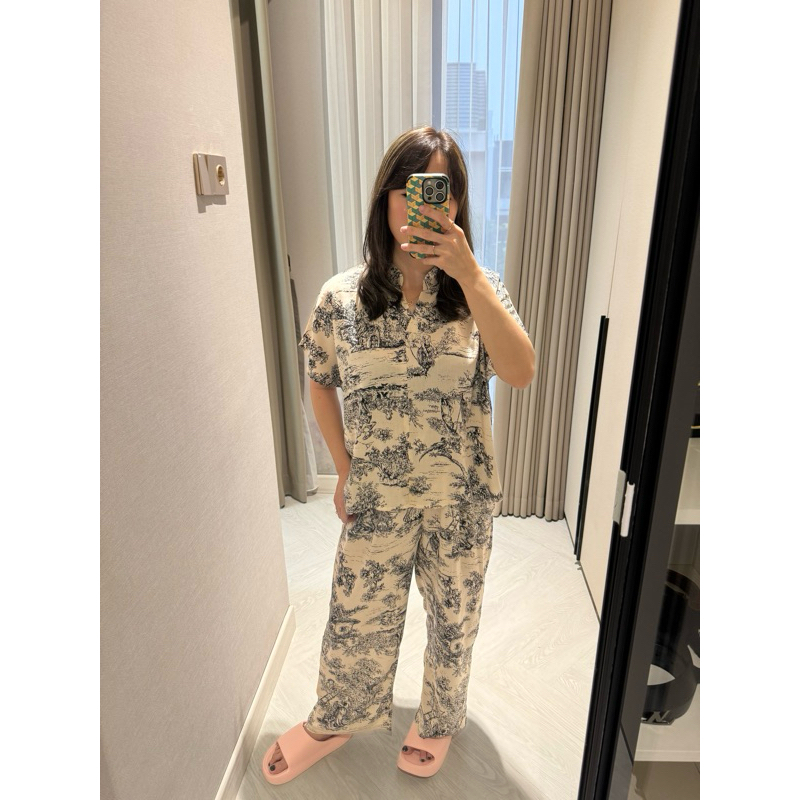 Deluna - Setelan Piyama Set Celana Panjang Rayon Premium