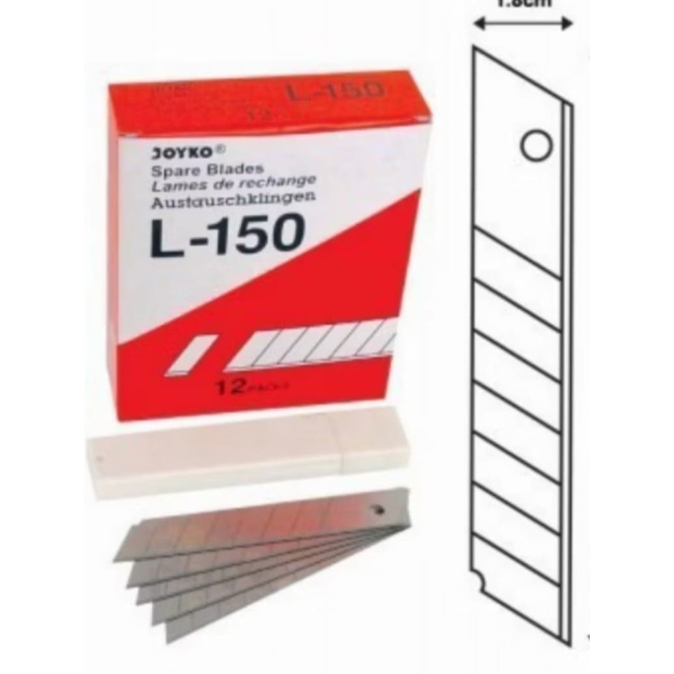 

ISI CUTTER L 150 PISAU CUTTER REFILL (HARGA /TUBE = ISI 5)