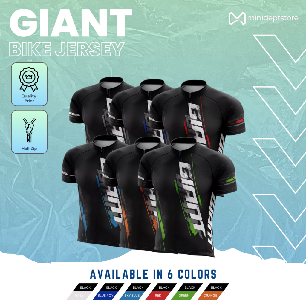 Jersey Sepeda GIANT Kaos Sepeda Roadbike MTB Baju Gowes Lengan Pendek