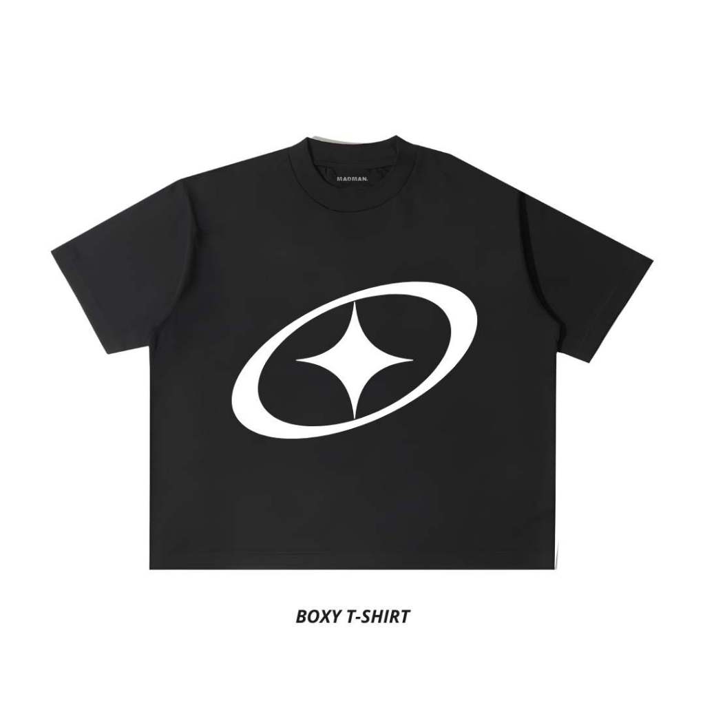MADMAN Heavyweight Boxy T-shirt  REALM STAR | Boxy t Shirt 16s | Boxy T-shirt | Boxy Shirt | ABX-22