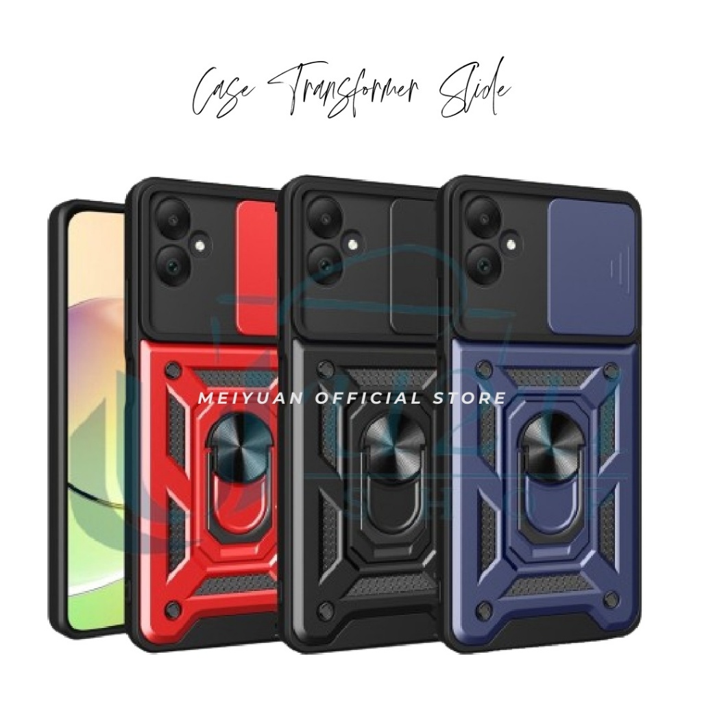 Case Transformer Slide Infinix Smart 5 6 NFC 7 8 Note 12 G96 12 2023 Note 30 30 Pro 40 4G 40 Pro Har