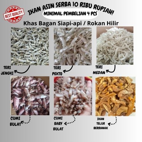 

IAB - IKAN ASIN SERBA Sepuluh Ribu / RP 10.000 / IKAN ASIN MURAH / IKAN ASIN / IKAN KERING ASIN / IKAN KERING ROKAN HILIR / IKAN ASIN BAGAN SIAPI-API