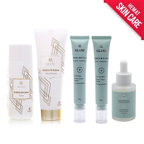 Paket Hemat Skincare Glanz Edelwise korea promo Original KK Indonesia