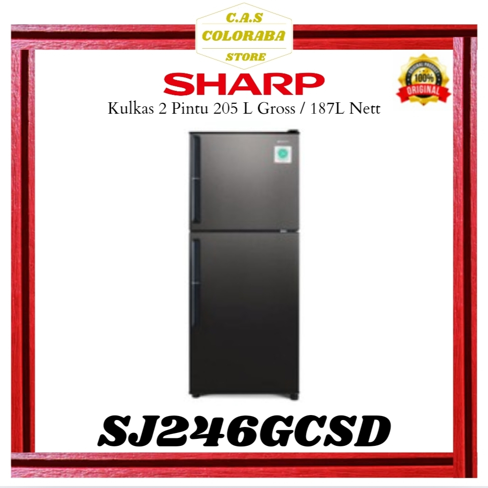 KULKAS SHARP SJ456GIMK KULKAS 2 PINTU 329 L SJ456GI SJ456 SJ-456GI-MK SJ-456 SJ-456GI