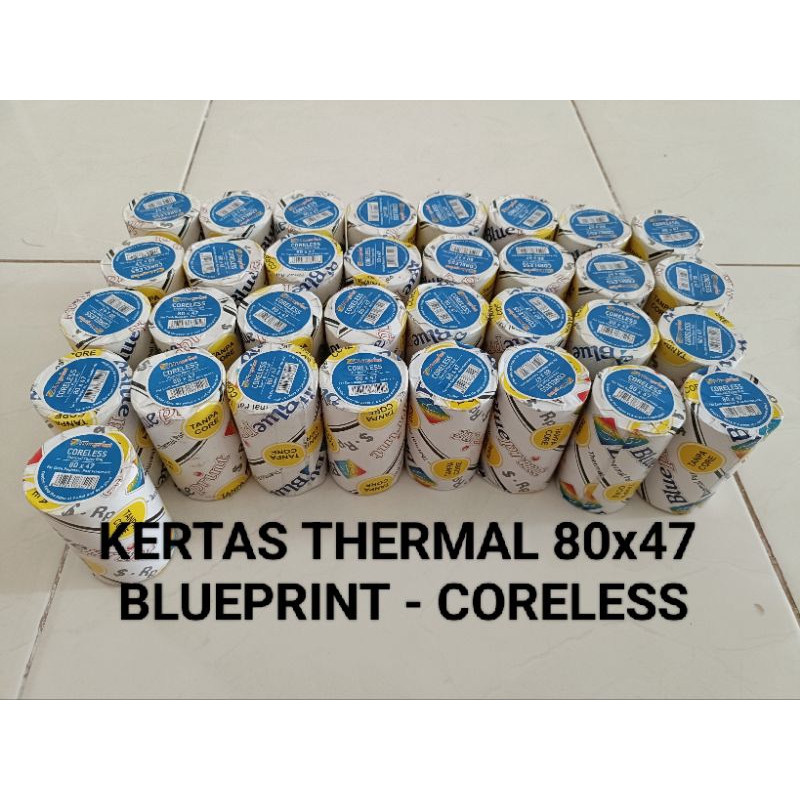 

Kertas Thermal 80x47mm BLUEPRINT, Kertas Kasir, Struk, Kertas Parkir, Tol, Kertas Printer Thermal