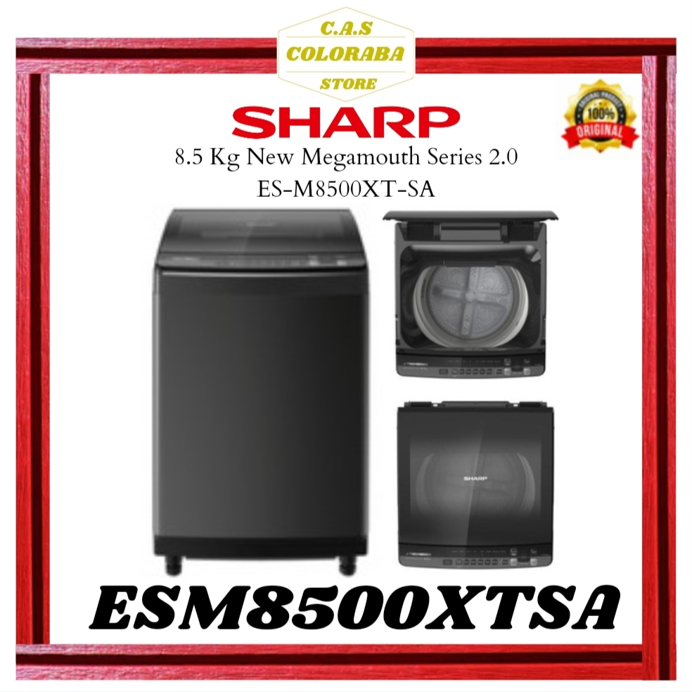MESIN CUCI SHARP ESM8500XTSA MESIN CUCI TOP LOADING 8,5 KG ES-M8500XT-SA ESM8500 M8500XT ESM8500XT
