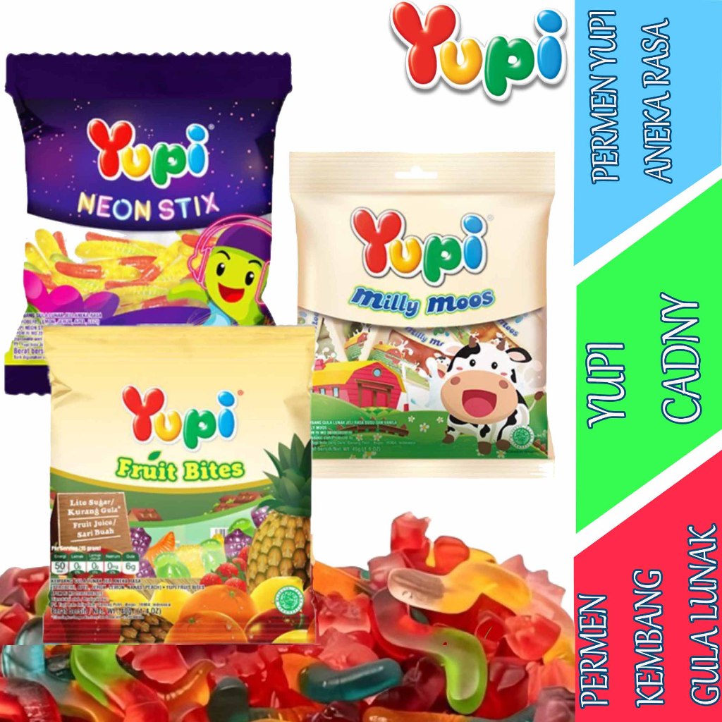 

Permen Kembang Gula Lunak - Yupi Candy - Permen Yupi Aneka Rasa - 1pcs