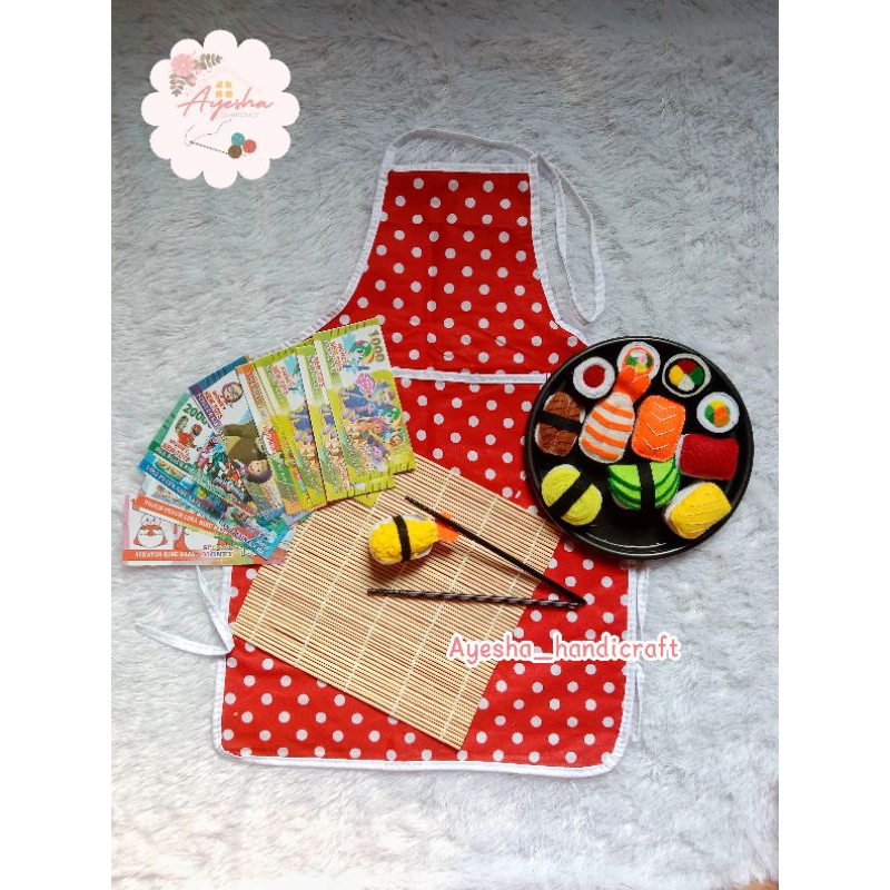 Paket Mainan replika sushi / sushi flanel / sushi toys