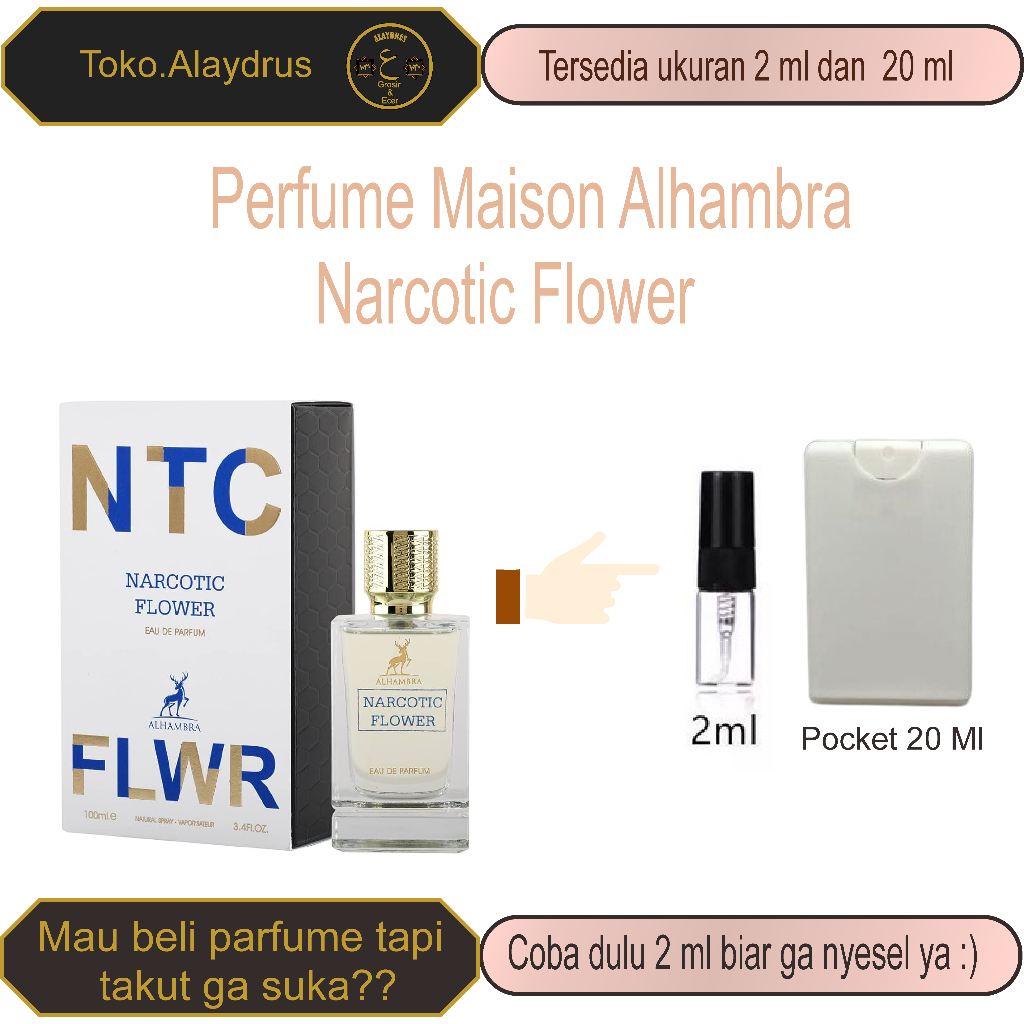 Decant Narcotic Flower  2 ml 5 ml 10 ml by maison alhambra