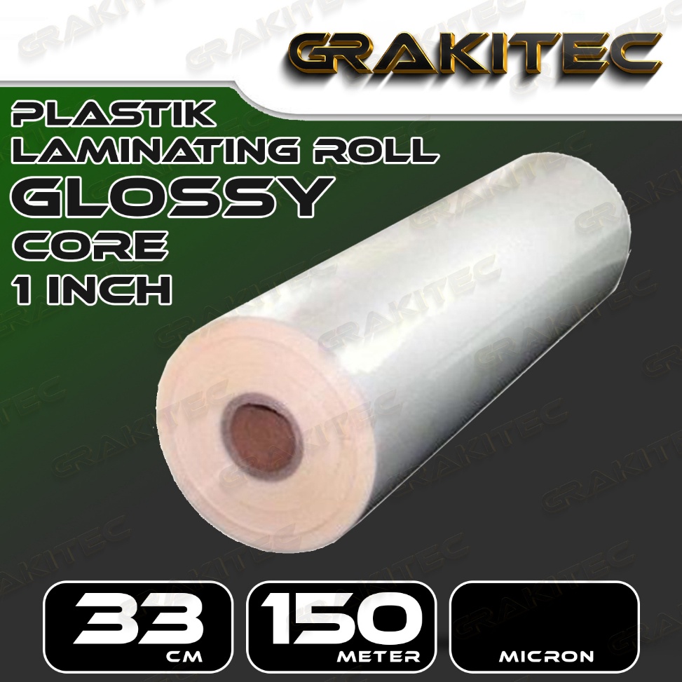 

Plastik Laminating Panas Roll 33 cm x 15 m x 21 3 mic Glossy Doff Low Temperature untuk mesin Laminating laminasi panas roll KODE J1P6