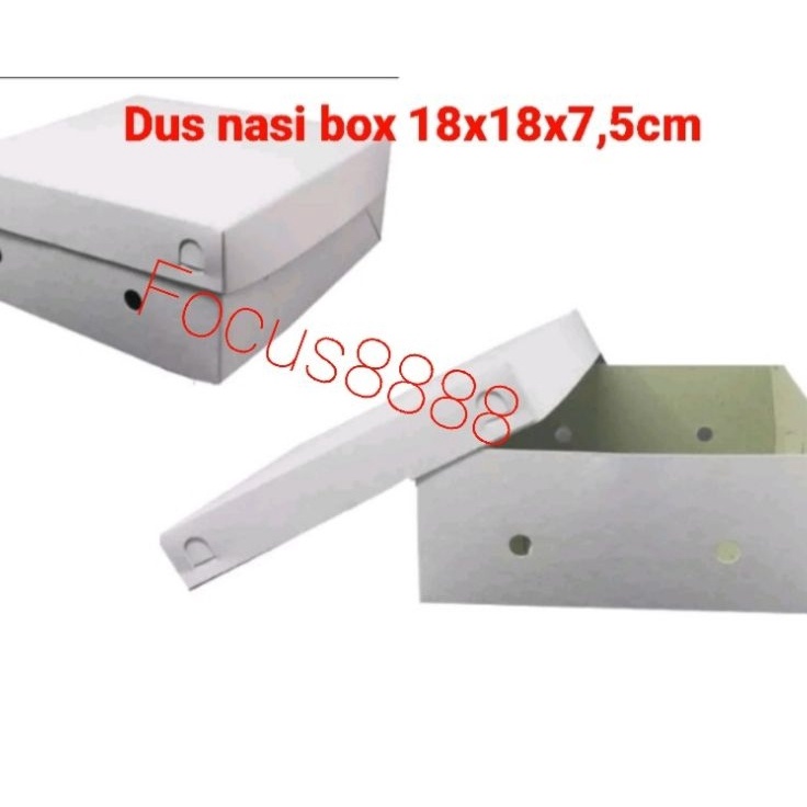 

murah Dus 18x18 isi 5pcs 4gr Dus nasi box 18x18 tebal