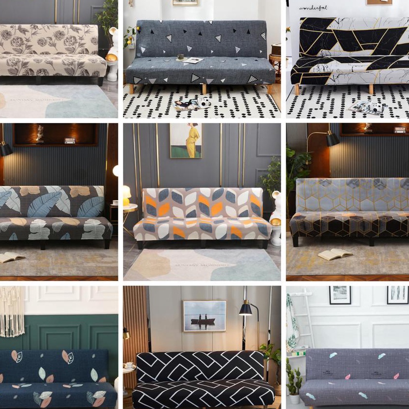 FG2 sarung sofa bed motif  cover sofa bed motif  sofa bed cover