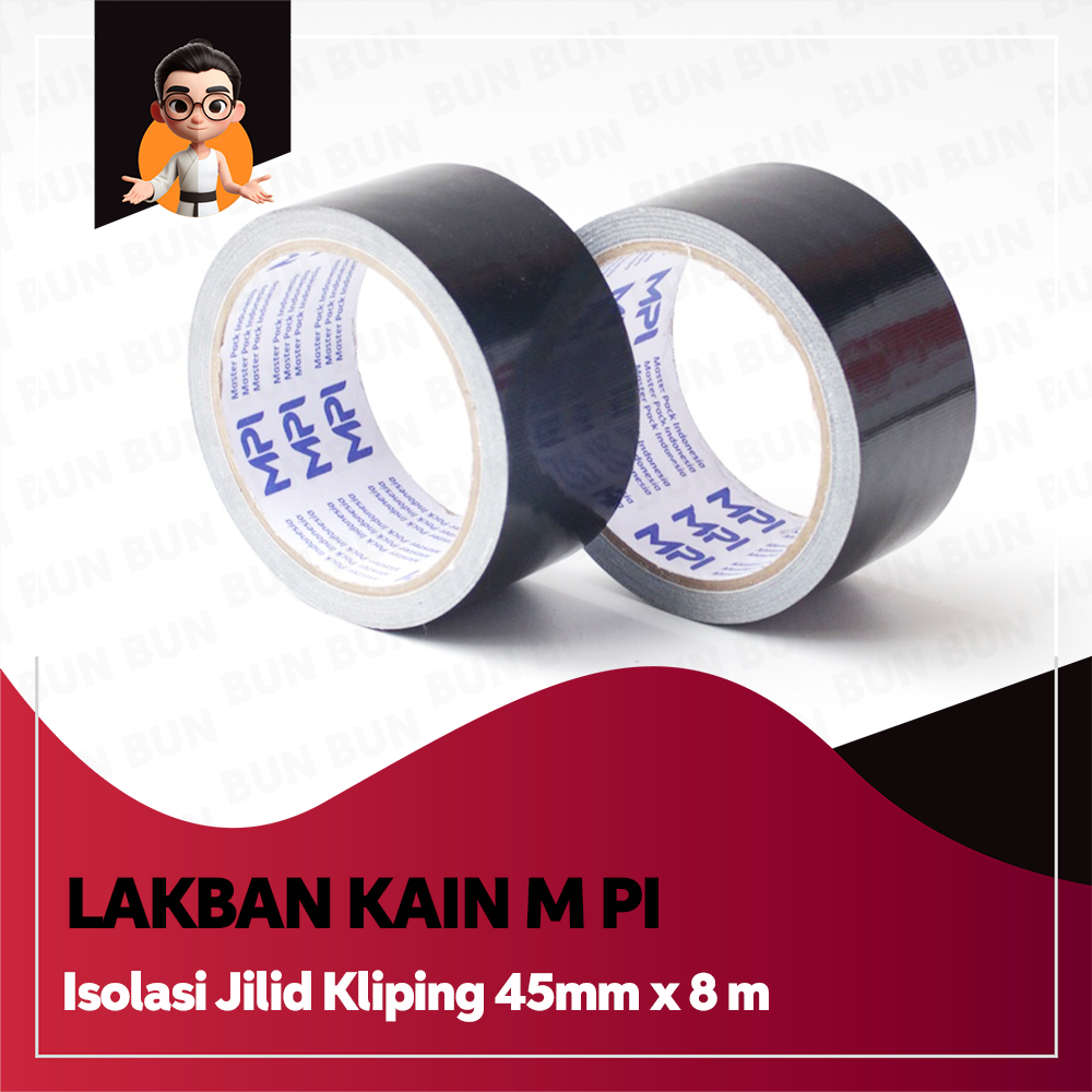 

Cloth Tape MPI - Lakban Kain 45 mm x 8 m - Isolasi Jilid Kliping