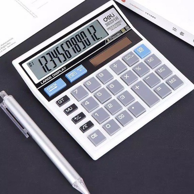 

Deli 39231 Calculator Check Correct Desktop Kalkulator Meja Office 512 KODE E4R7
