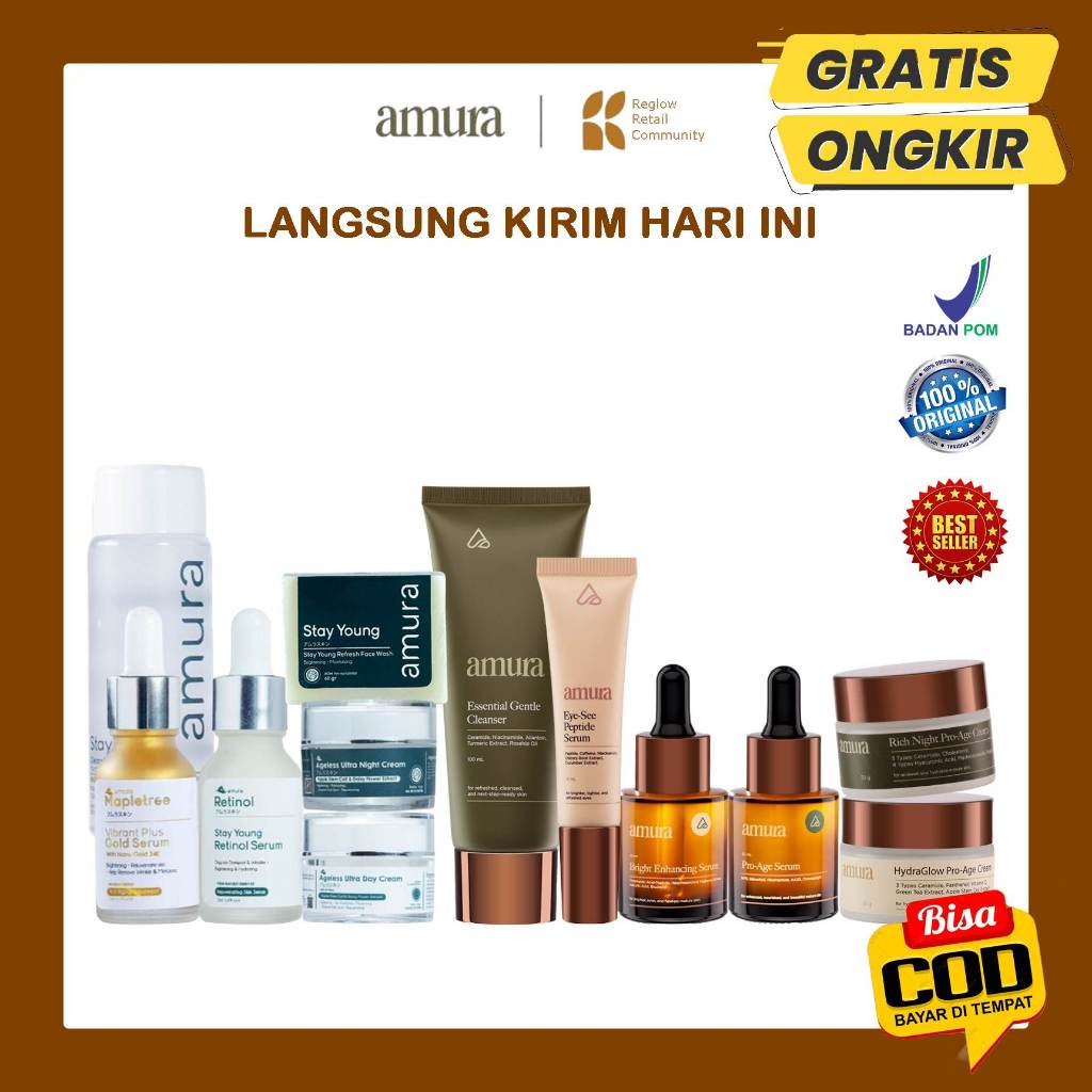 Amura Skincare Gold Serum Retinol Serum Amura Amora Ori Paket Untuk Flek Hitam Official Skincare