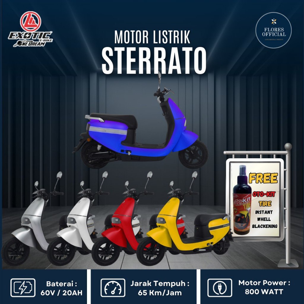 SEPEDA MOTOR LISTRIK STERRATO STERATO PACIFIC EXOTIC