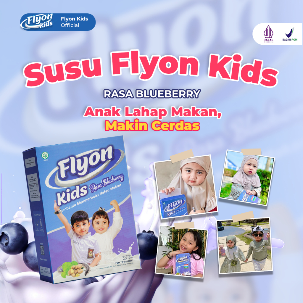 

NEW PACKAGING SUSU FLYON KIDS - Suplemen Penambah Berat Badan Anak Susu Penggemuk Badan Anak Vitamin Penggemuk Badan 100% Original