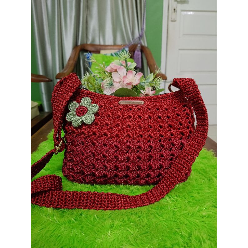 tas rajut cantik tas wanita tas unik tas hp tas pesta