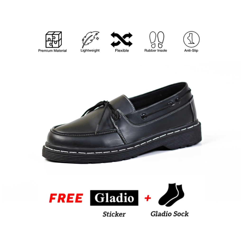 Gladio Footwear Daren - Sepatu Pantofel Formal Docmart Low Boots Kerja Pria