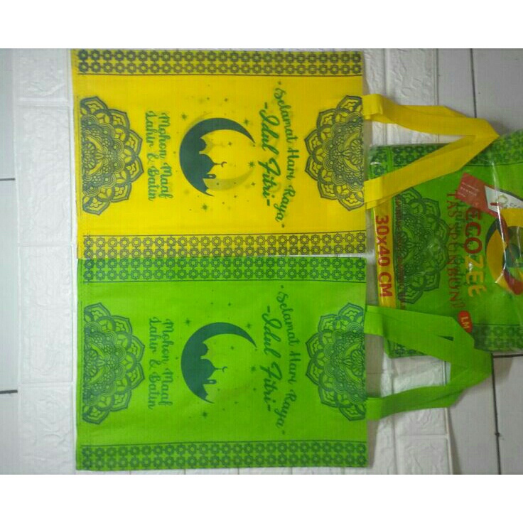 

HJ6 isi 12pcs Tas Idul Fitri gambar 4 sisi 3x4x8 Lipat Samping 224