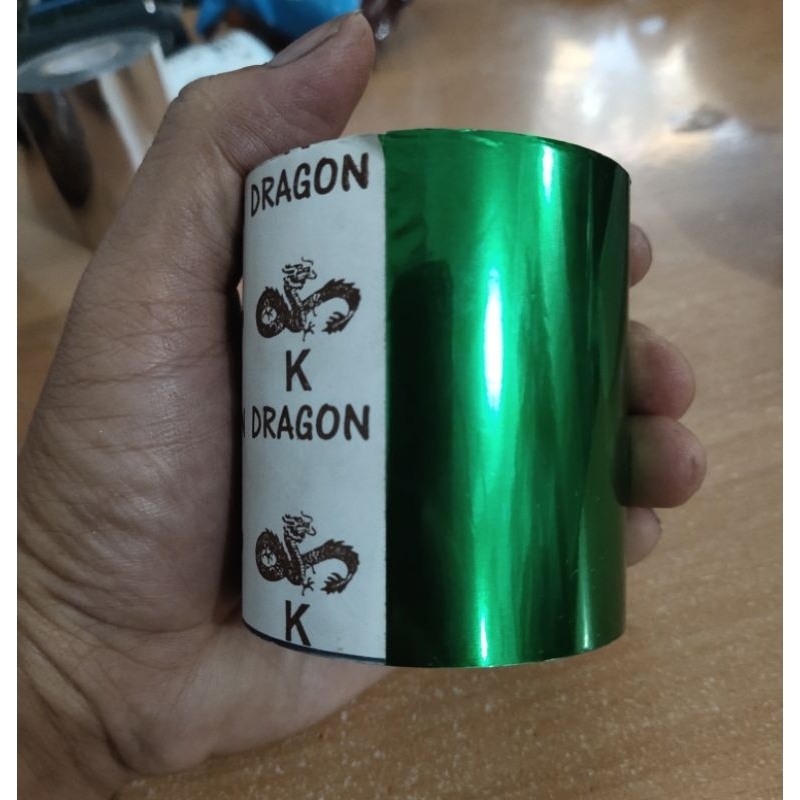 Foil Hotprint poly embos untuk kulit hot stamping warna hijau