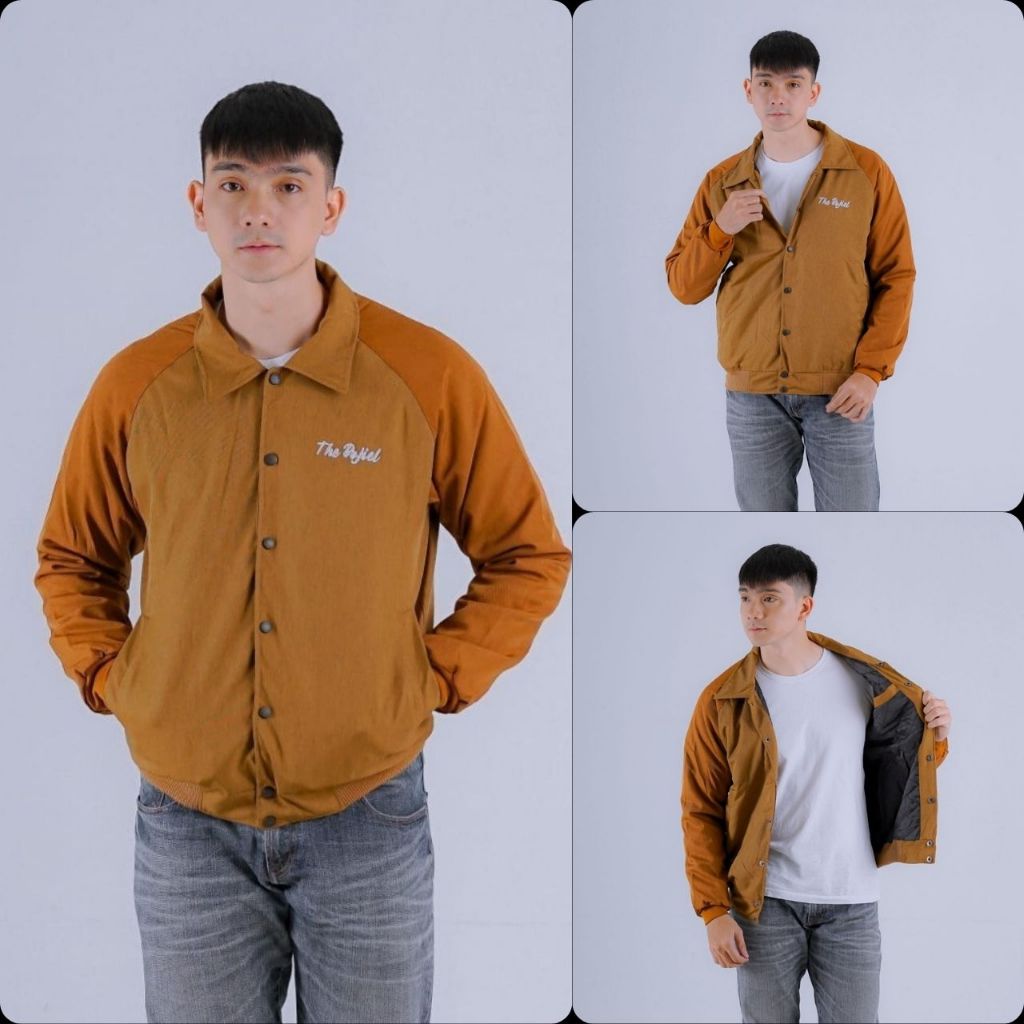 Jaket Baseball Pria Semi Wol Puring Dakron Original The Bojiel