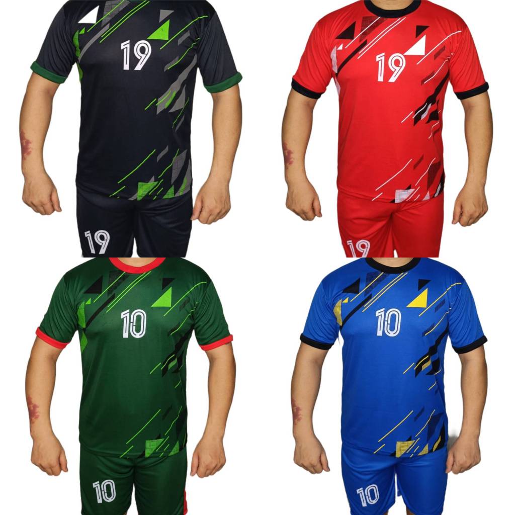 Kostim Bola Dewasa Jersey Tim 18 Setel No 2-19 SepakBola Motif Batik Salur Keren Terbaru Bagus 1 Pak