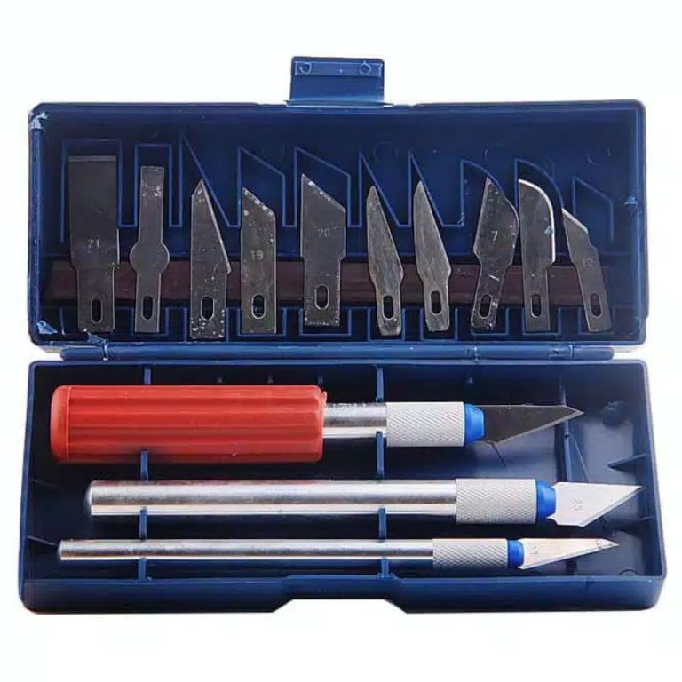 

KODE P35Y set pisau ukir sayat bonsai 13 in 1 seni pahat 3 handle pegangan