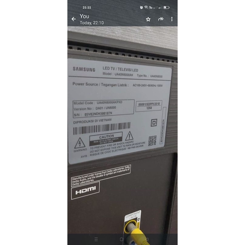 TV LED SAMSUNG FULL HD 40"