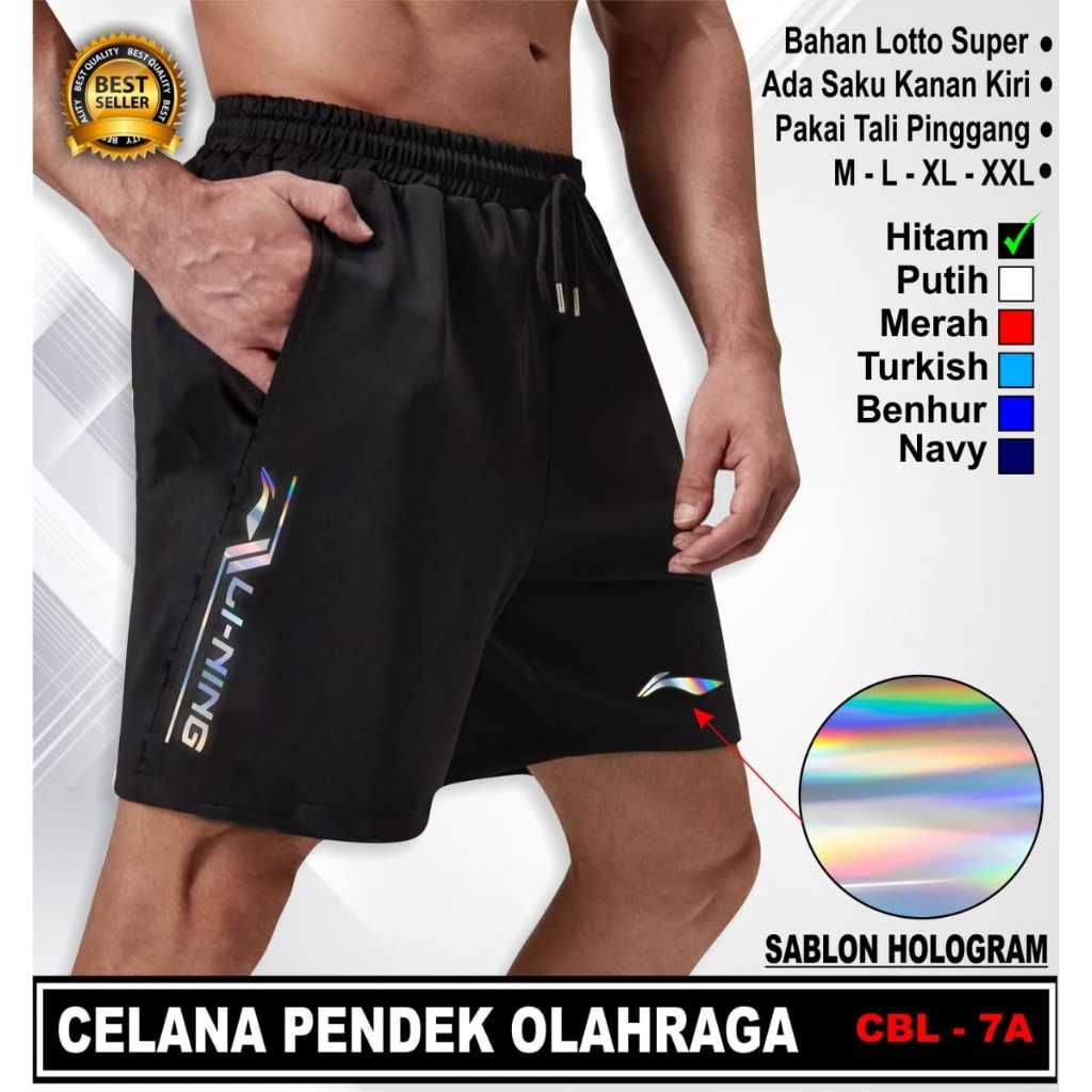 Celana badminton bawahan olahraga bulutangkis pakai saku celana pendek pria jumbo