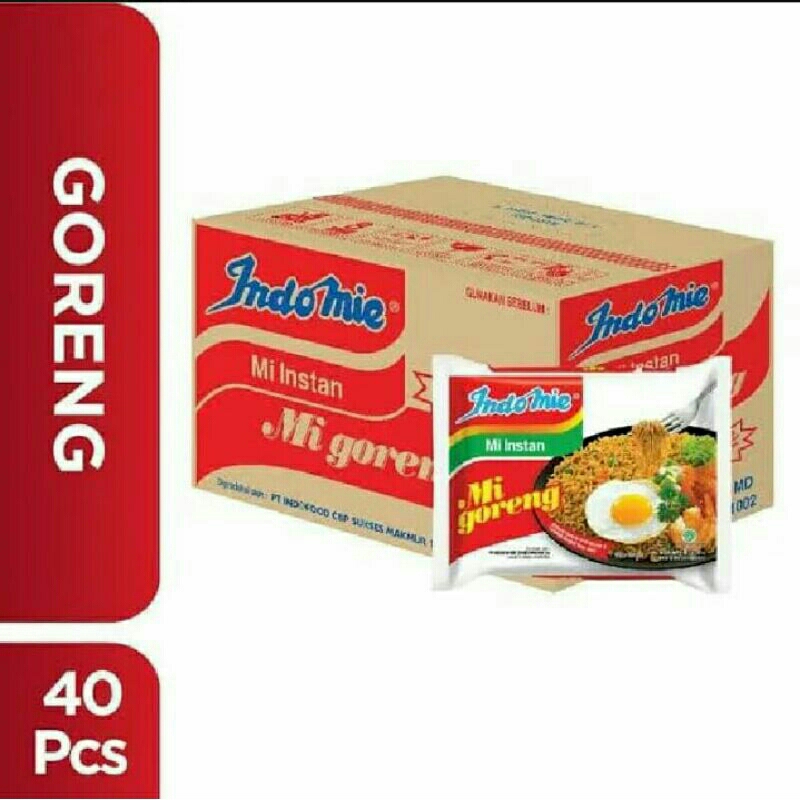 

Indomie goreng 1 dus isi 40pcs