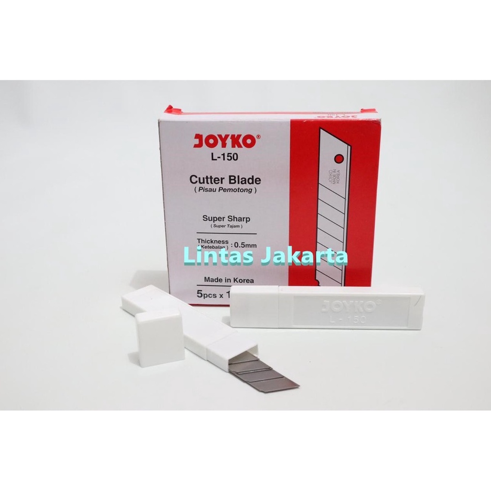 

KODE H5K Isi Cutter Mata Pisau Ukuran Besar Type L15 Merk Joyko Isi 12 tube