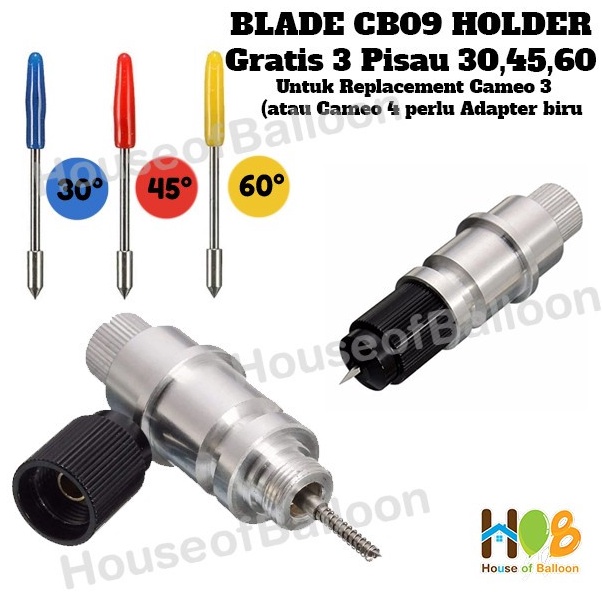 

KODE F55P Blade Holder CB9 Pisau Cutting Graphtec Silhouette Cameo 3 4 Free
