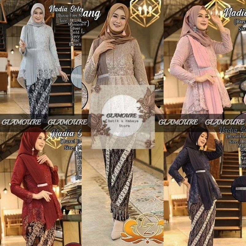 (COD) SET / ATASAN KEBAYA NADYA SELENDANGPAYET REALPICT TERLARIS >KEBAYA REMAJA/KEBAYA FAVORITE/KEBA