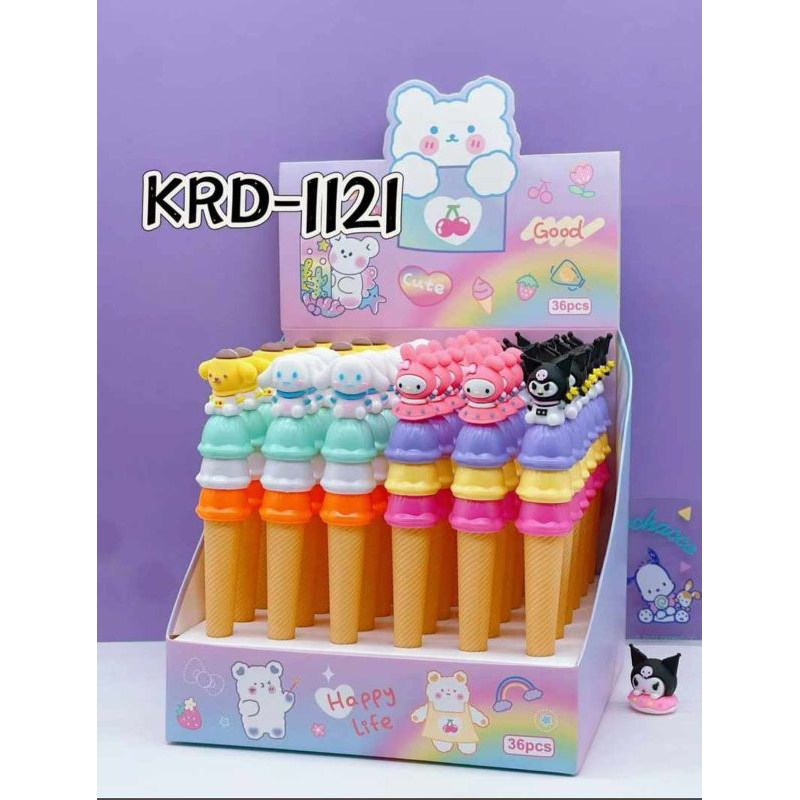 

pulpen ice cream tumpuk karakter sanrio/pulpen ice cream tumpuk melody,kuromi, cinnamoroll, pompurin/pulpen kekinian