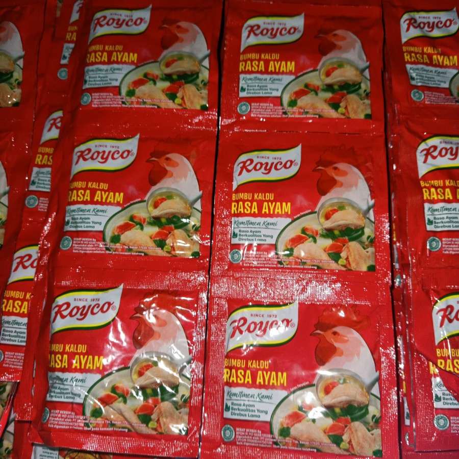 

Royco Bumbu Kaldu Rasa Ayam 8gr 1 Renceng Isi 12 Sachet