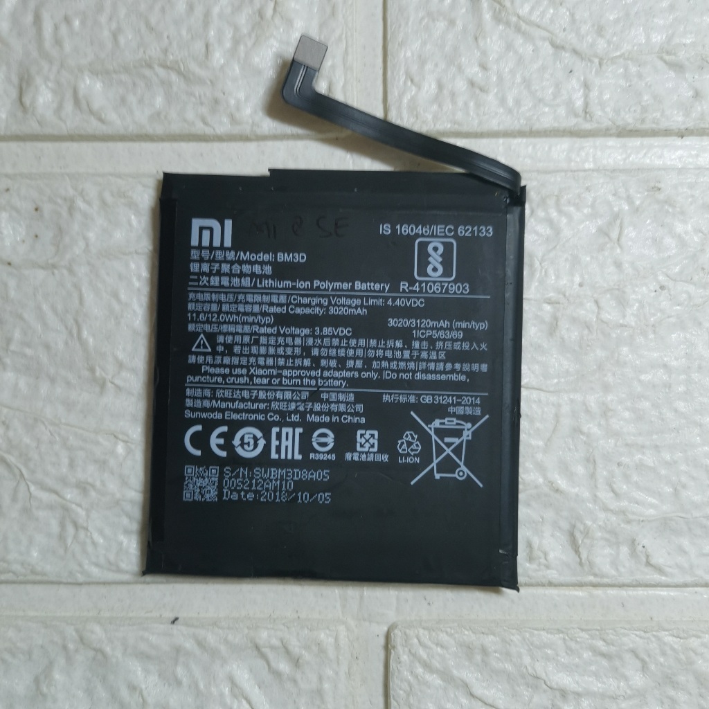 Baterai Xiaomi MI 8 SE - BM3D Original | Battery HP Copotan | ABS
