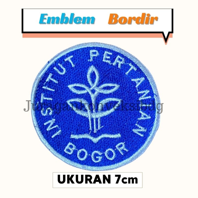 Emblem bordir logo kampus IPB Bogor