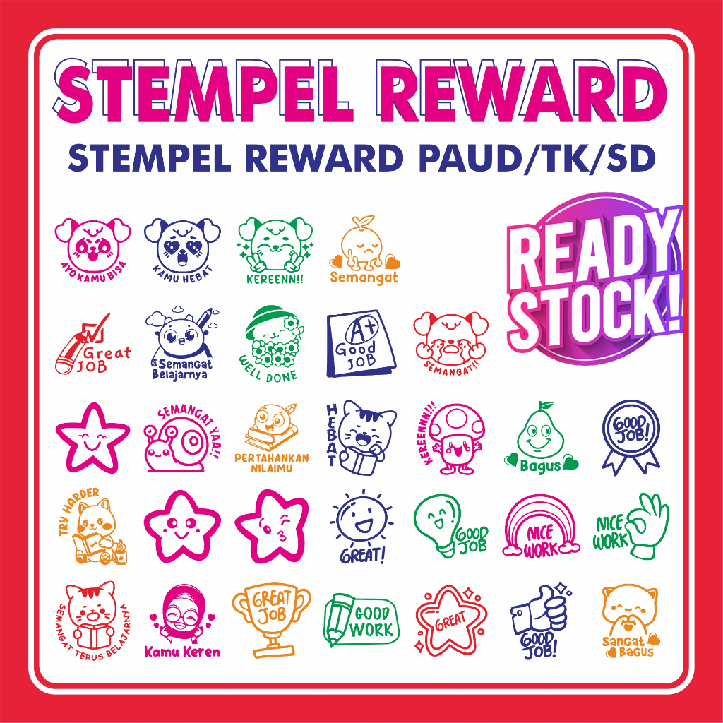 

Stempel Nilai Reward, PAUD / TK / SD / Home Schooling