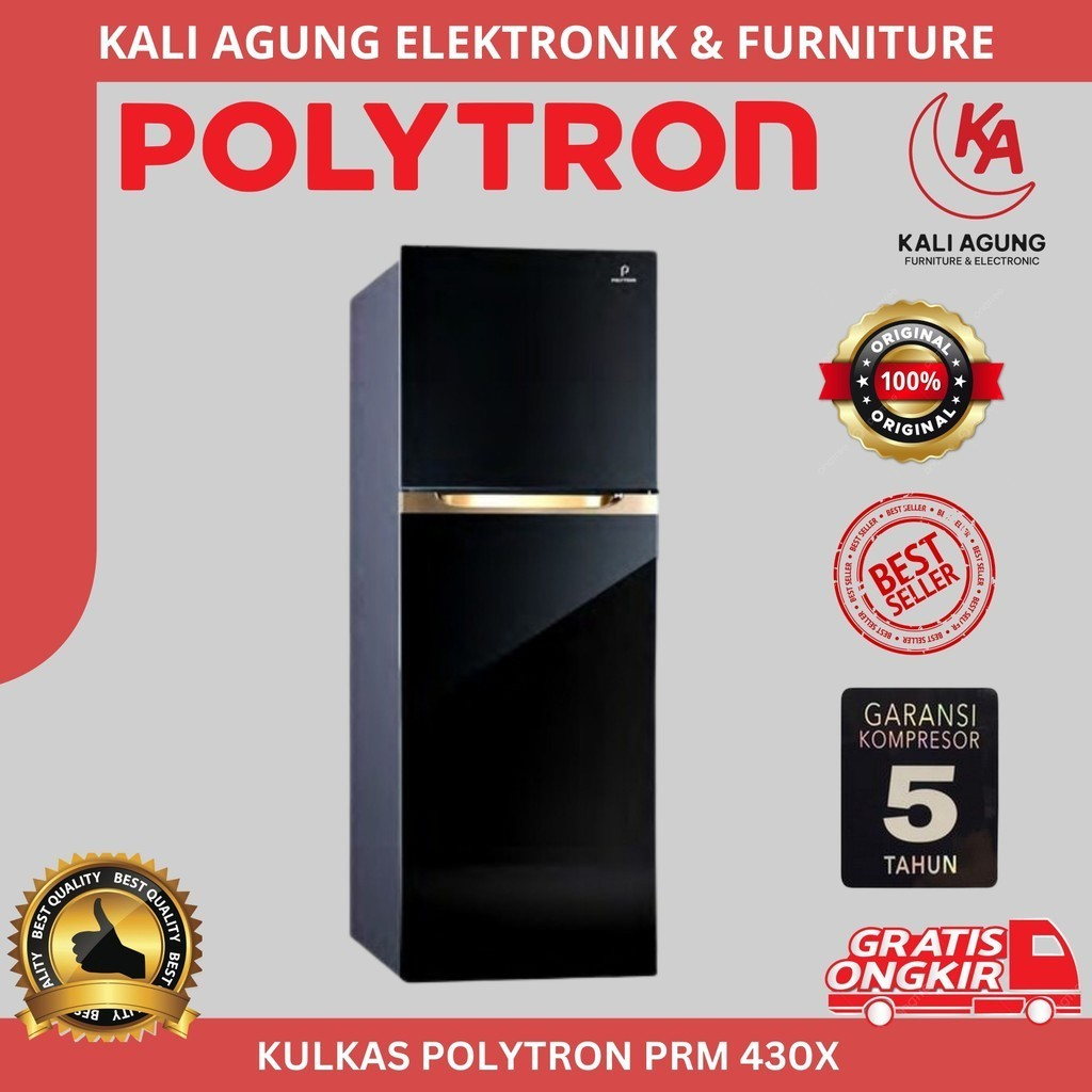 KULKAS POLYTRON 2 PINTU / KULKAS 2 PINTU JUMBO / POLYTRON PRM 430 / GRATIS ONGKIR SERANG KOTA