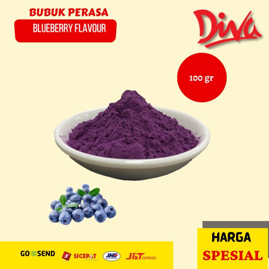 

Bubuk Blueberry Flavour 100gr | Perasa Bluberi all kemasan | Bluberry powder