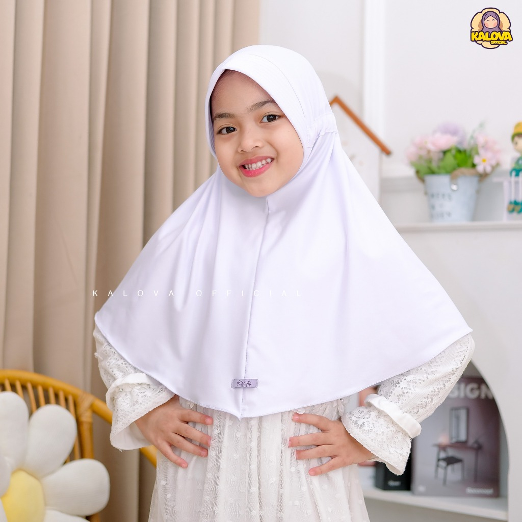 Hijab Anak Tasya Kerudung Serut Sekolah Anak SD Jilbab Bergo Anak Perempuan